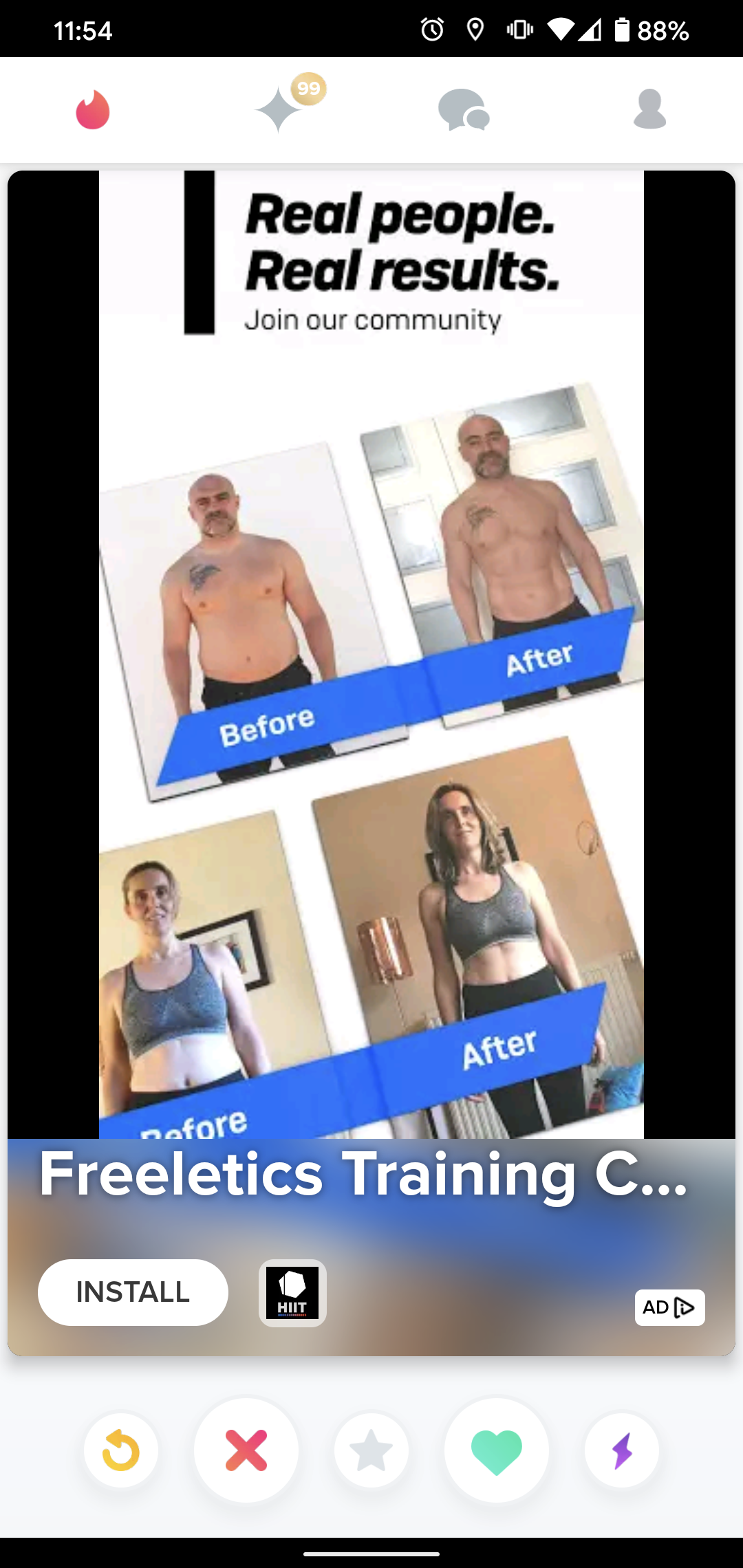 Freeletics screenshot 2
