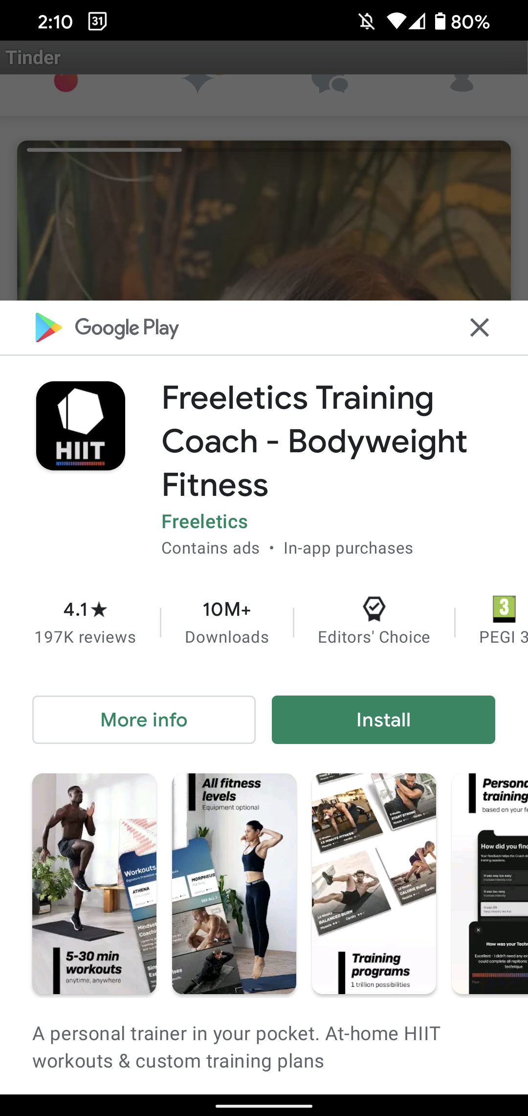 Freeletics screenshot 3