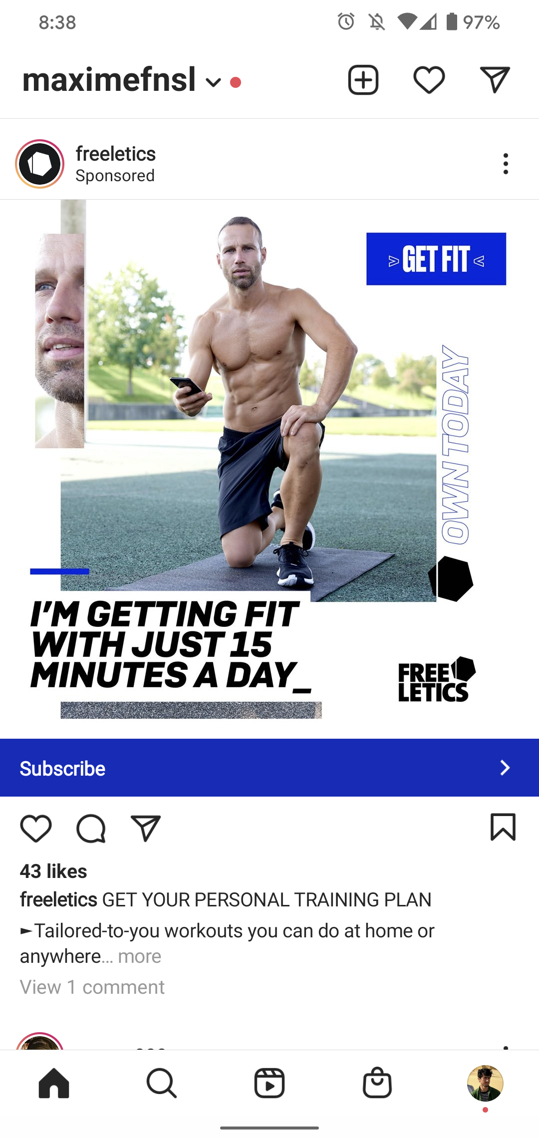 Freeletics screenshot 3