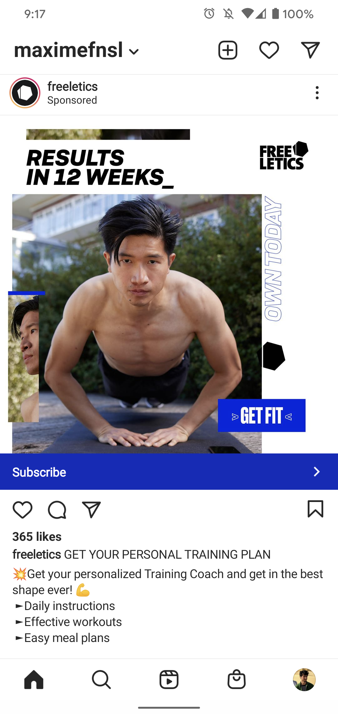 Freeletics screenshot 1