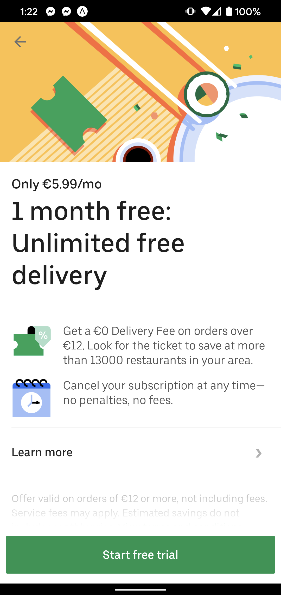 Uber Eats screenshot 2