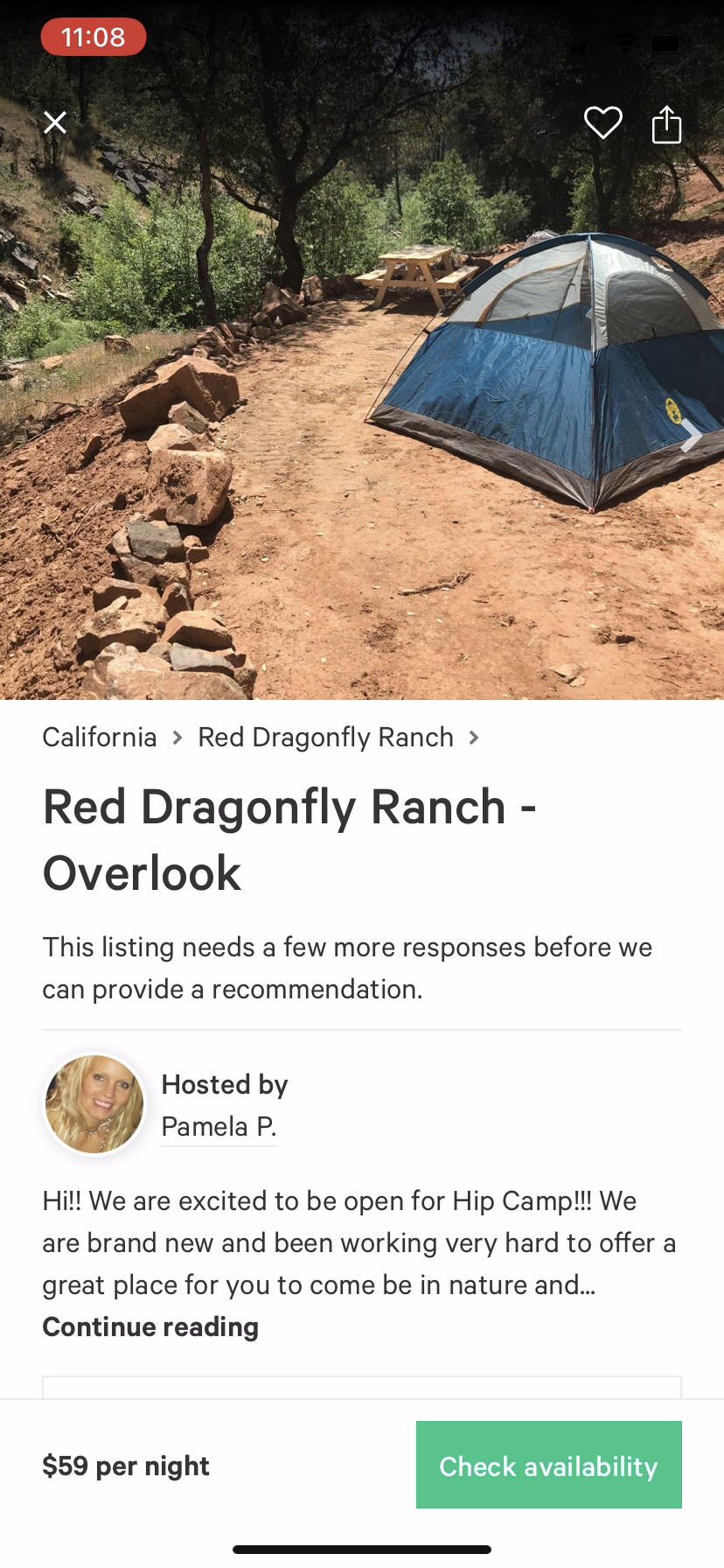 Hipcamp - Buying something