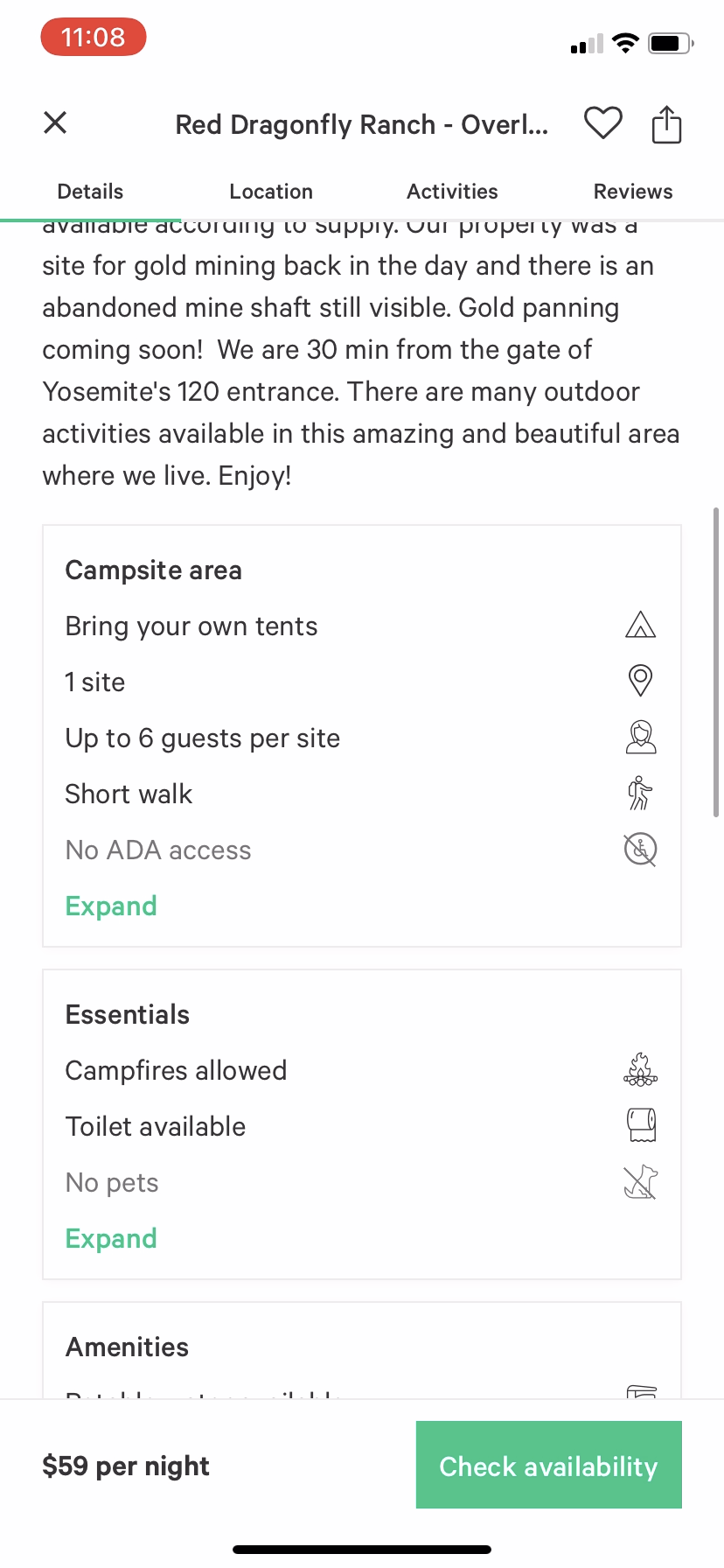 Hipcamp screenshot 19