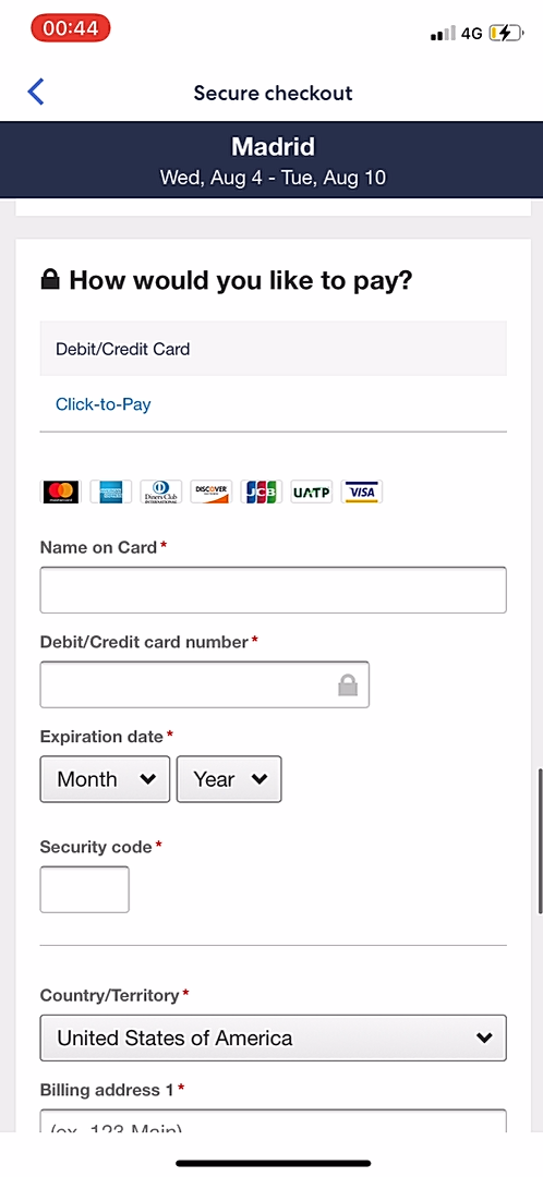 Expedia - Buying something - Screen 23