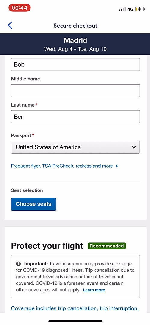 Expedia - Buying something - Screen 22