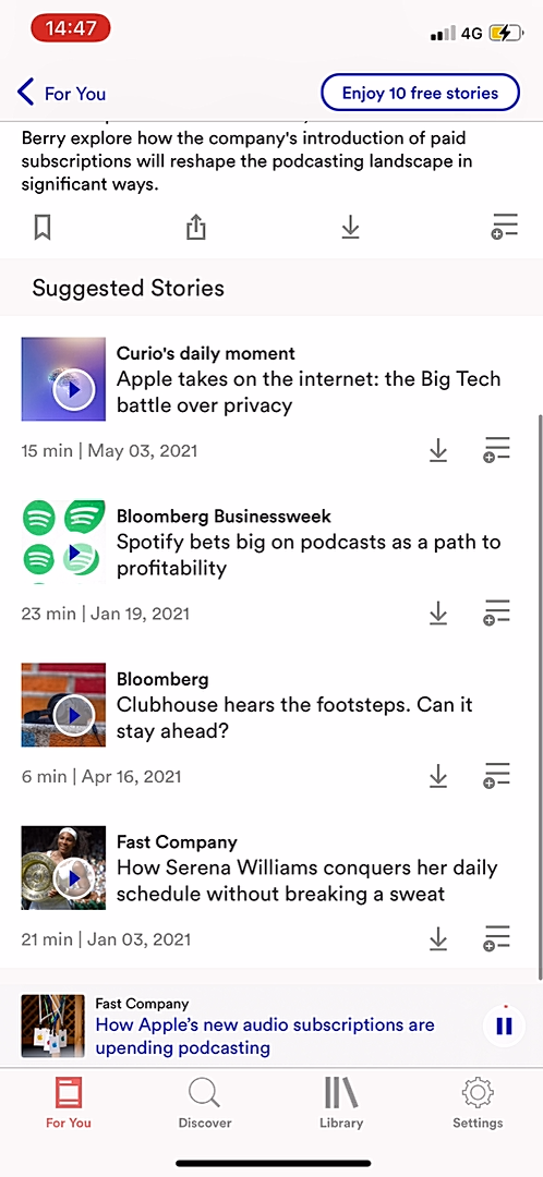 Curio - Listening to something - Screen 6