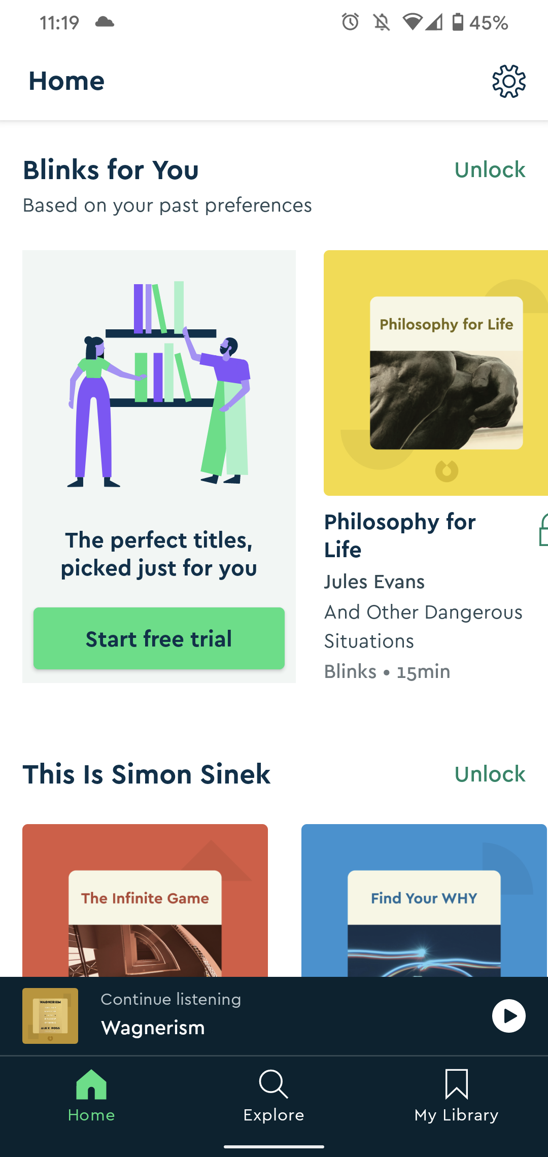 Blinkist screenshot 1