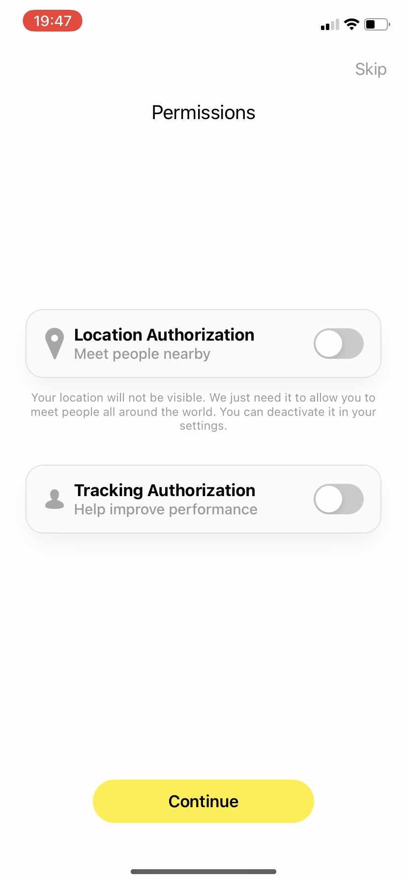 Yubo - Ad Tracking Opt-in