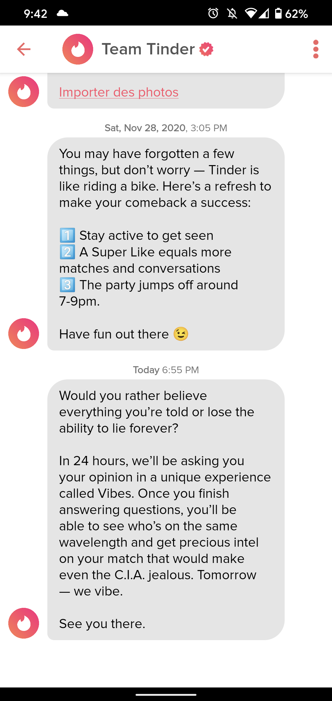 Tinder screenshot 1