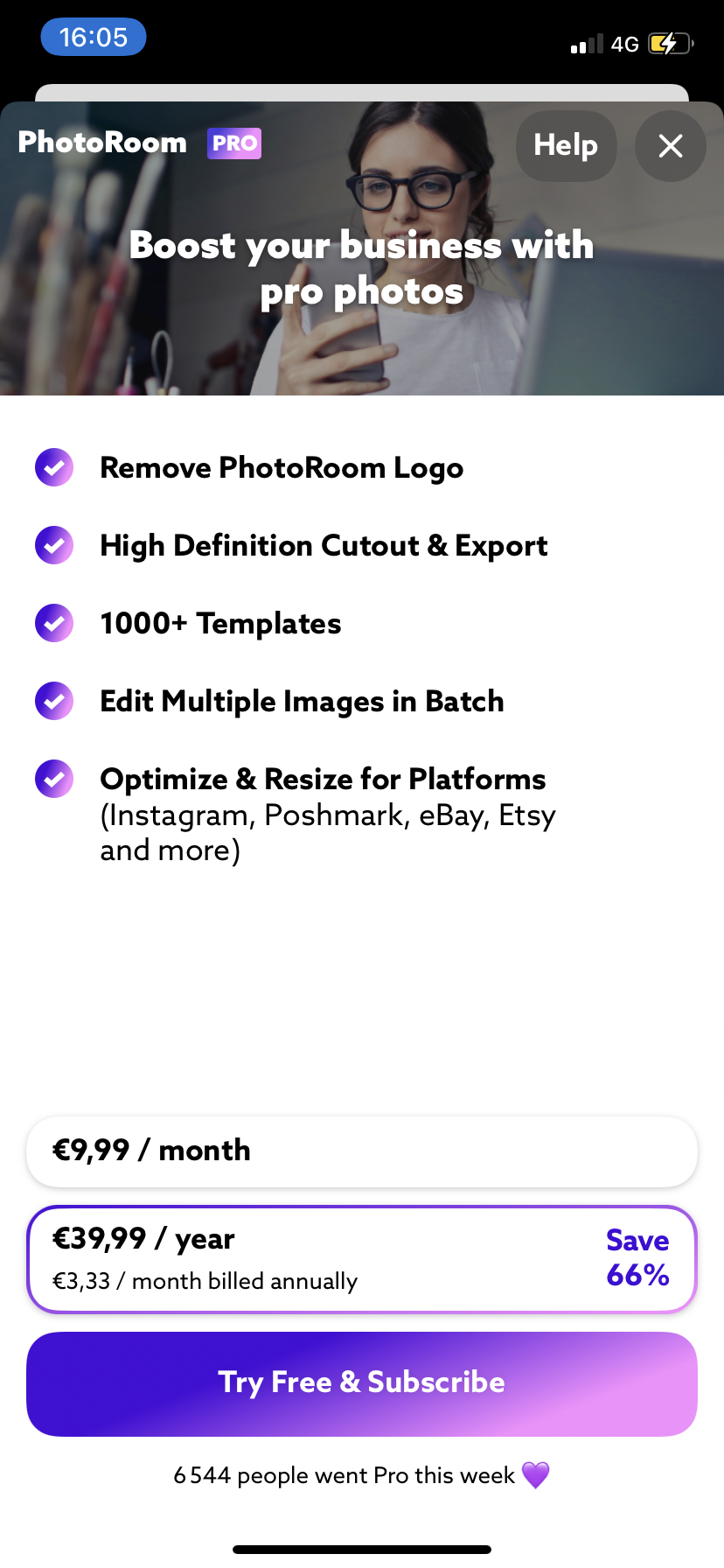 Photoroom screenshot 1