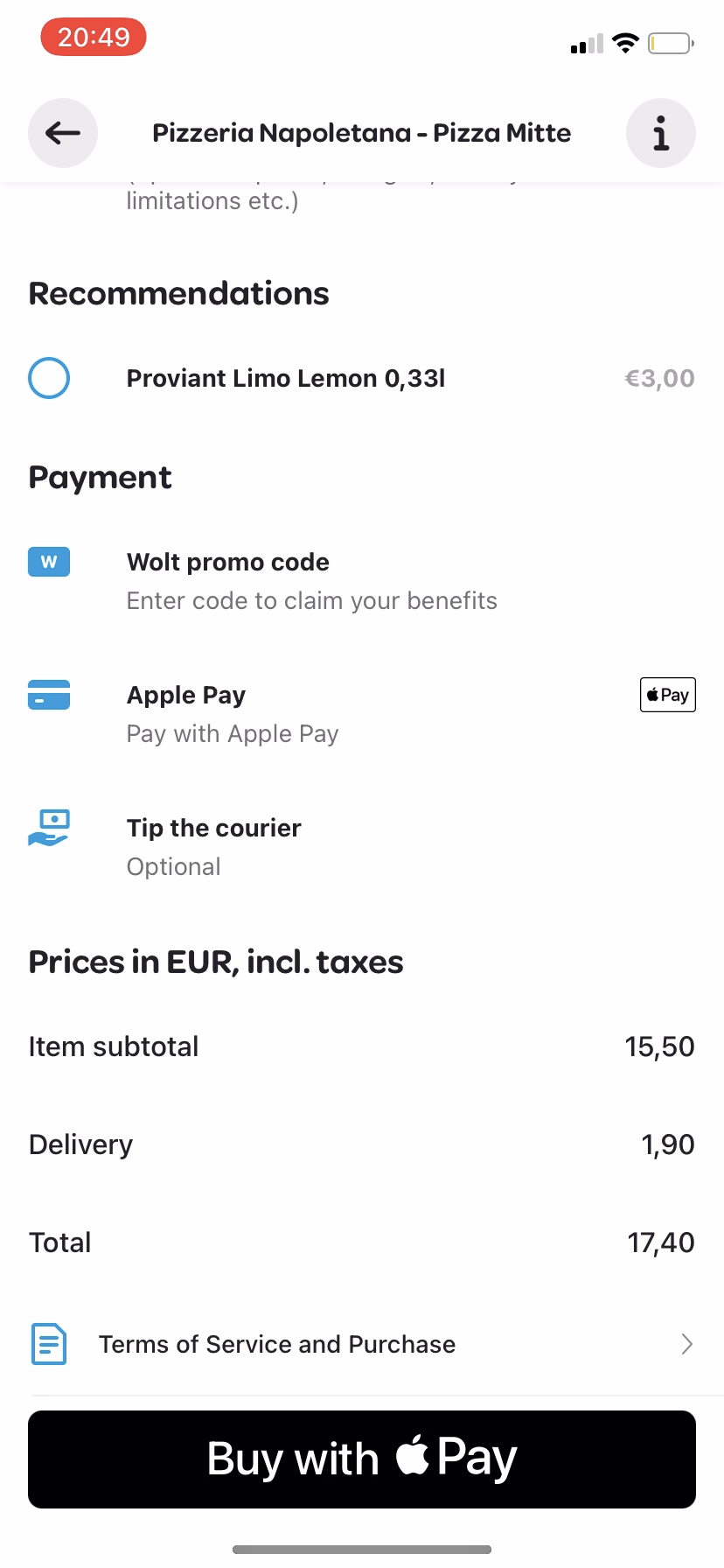 Wolt - Buying something - Screen 13